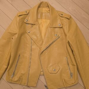 Unbranded Yellow Leather Jacket